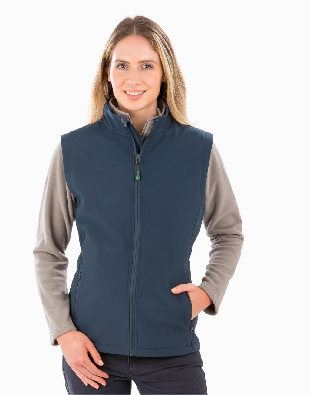 Women's Recycled 2-Layer Printable Softshell B/W in Farbe Black