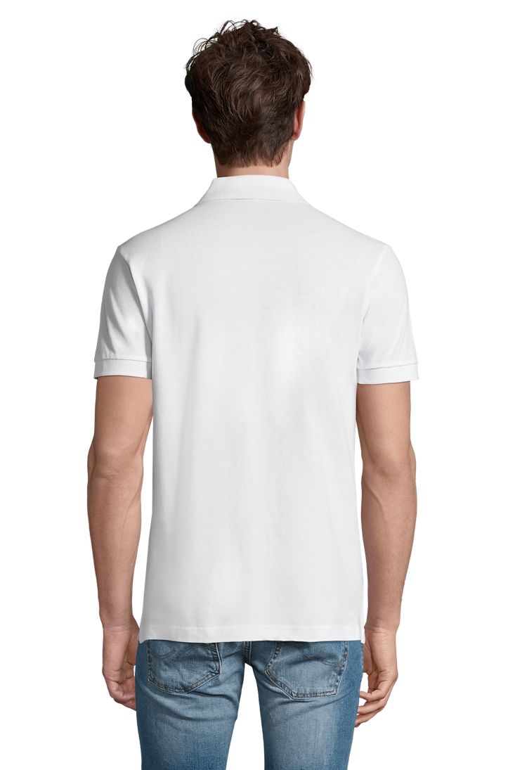 Patriot Herren Poloshirt Kurzarm in Farbe White / Black