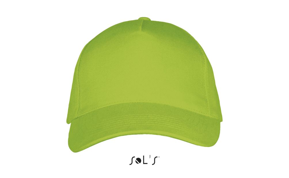 Long Beach 5 Panel Cap in Farbe Lime