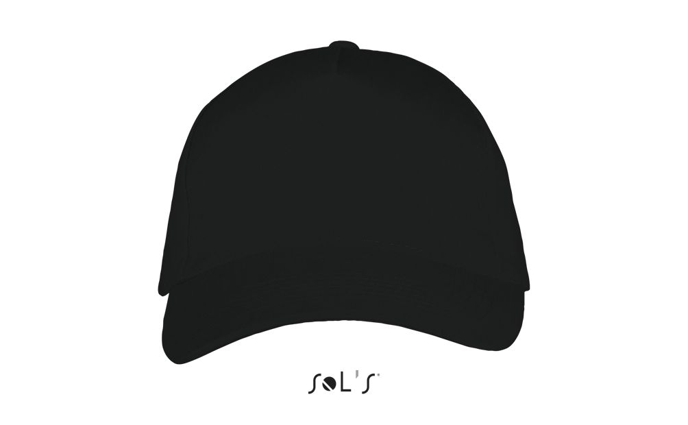 Long Beach 5 Panel Cap in Farbe Black