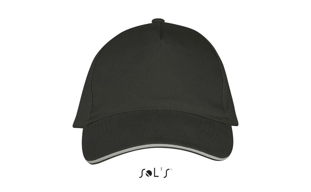 Long Beach 5 Panel Cap in Farbe Dark grey / Light grey