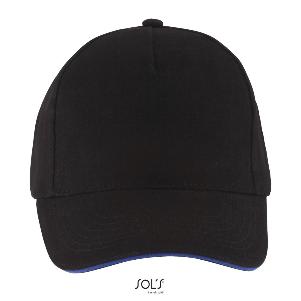 Long Beach 5 Panel Cap in Farbe Black/Royal