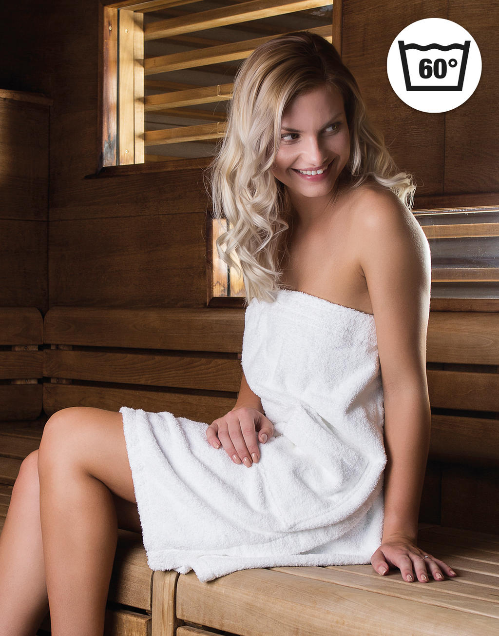  Rhône Sauna Towel in Farbe White