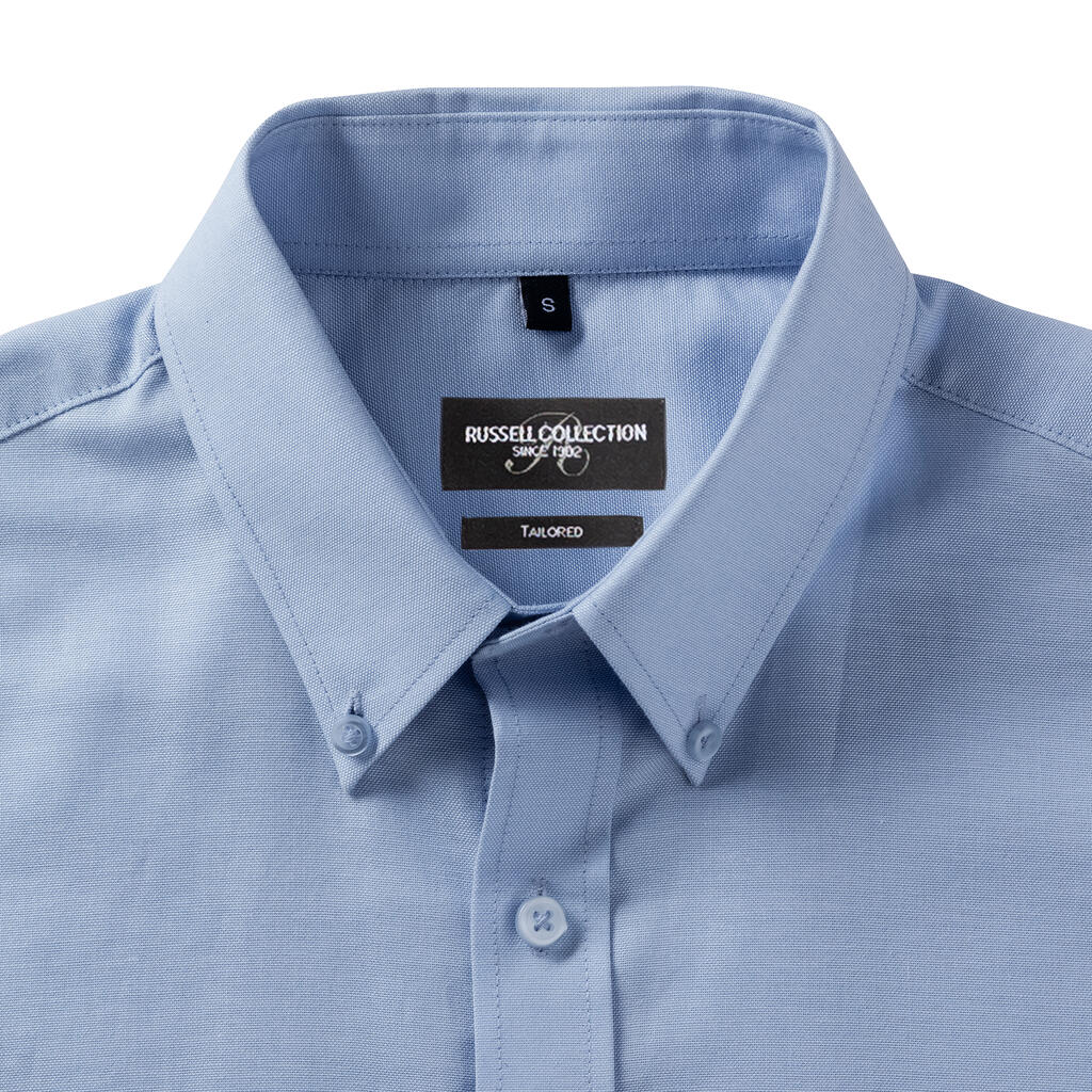 Men's LS Tailored Button-Down Oxford Shirt in Farbe White