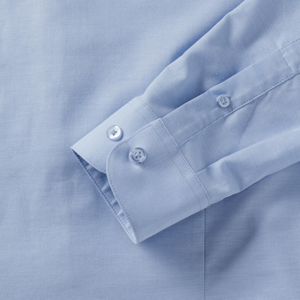 Men's LS Tailored Button-Down Oxford Shirt in Farbe White
