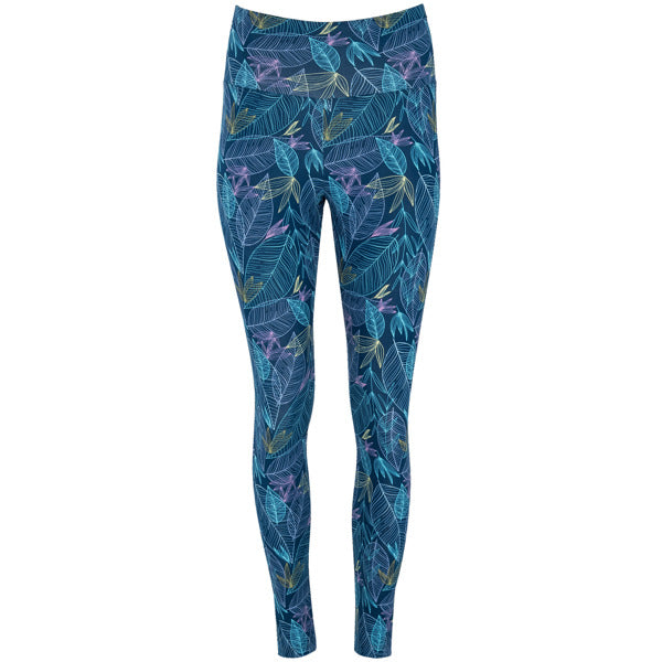 Leggings Cirene  in Farbe Moonlight Blue Leaf