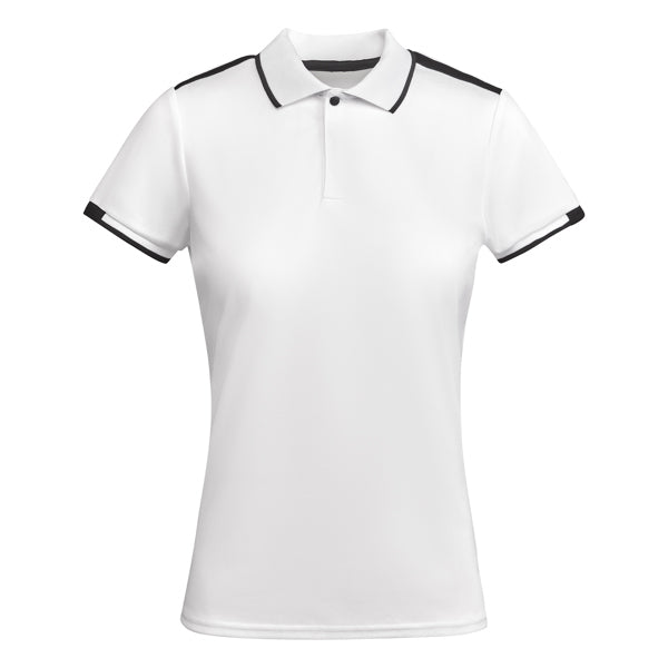 Poloshirt Tamil Woman  in Farbe White/Black