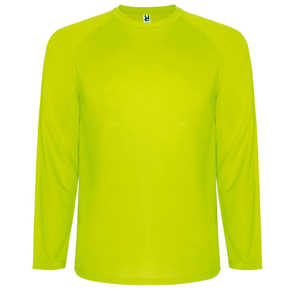 Langärmliges T-Shirt Montecarlo  in Farbe Fluor Yellow