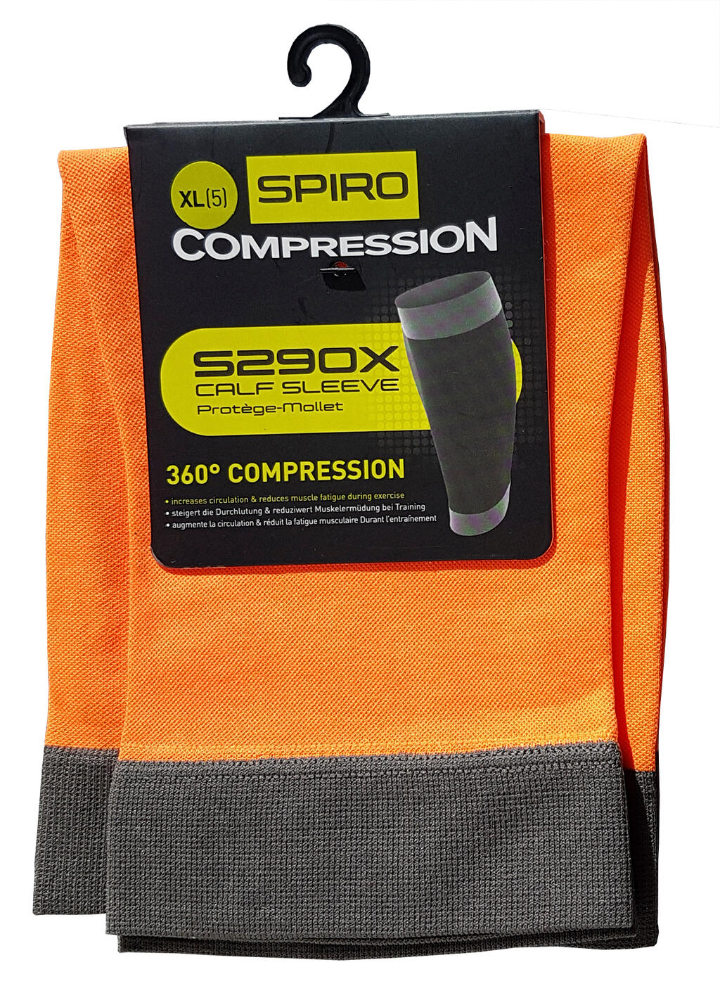  Compression Calf Sleeve in Farbe Black/Grey