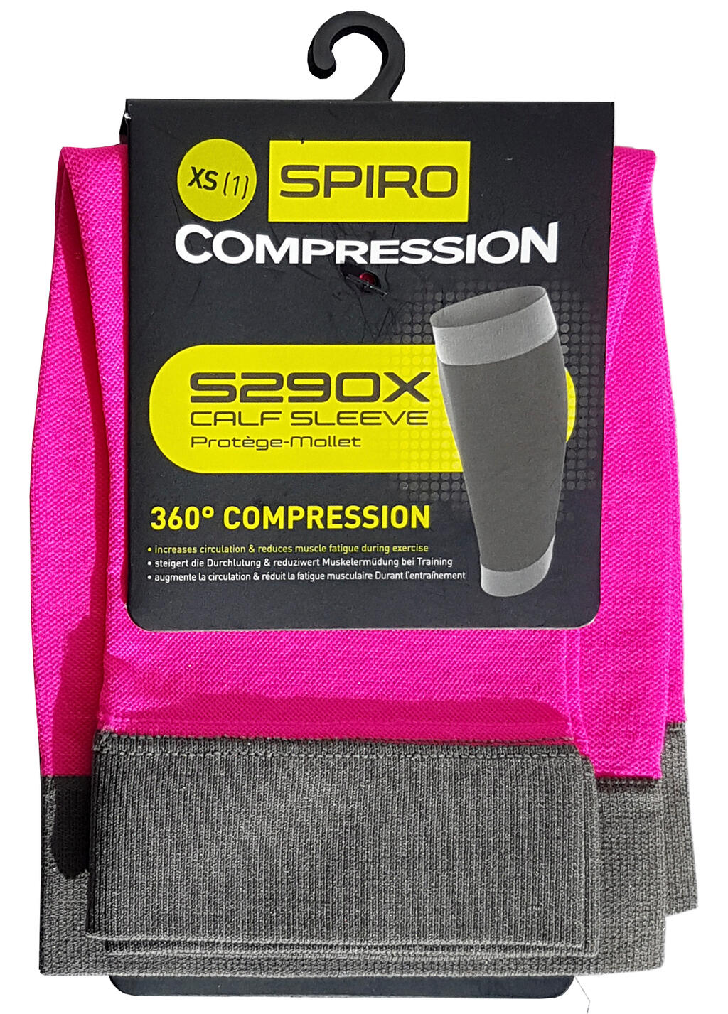  Compression Calf Sleeve in Farbe Black/Grey