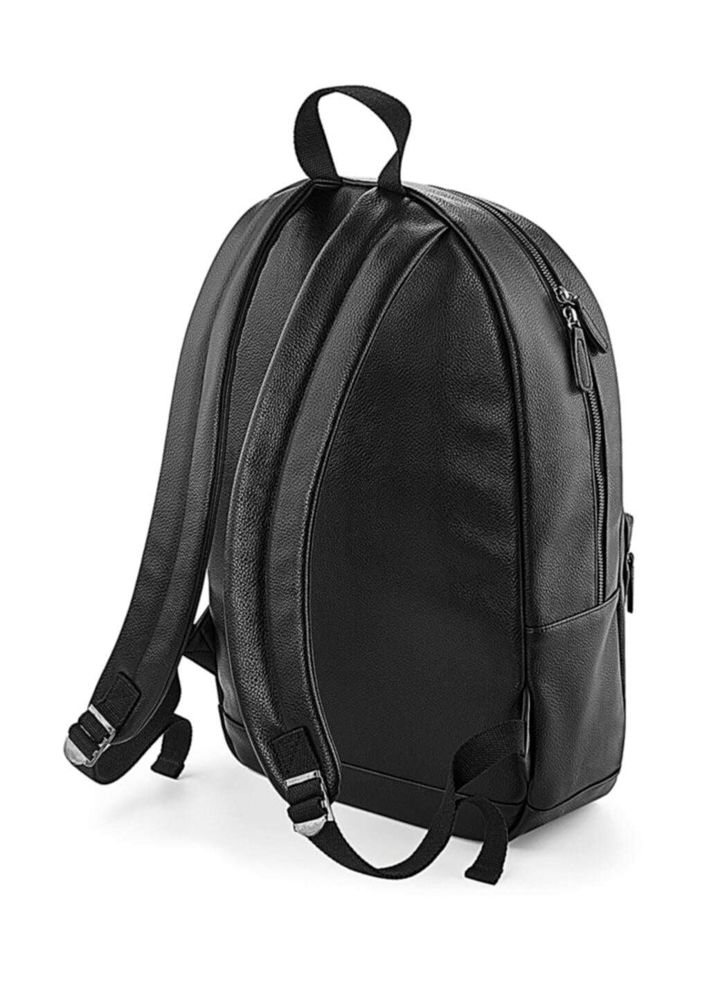  Faux Leather Fashion Backpack in Farbe Black