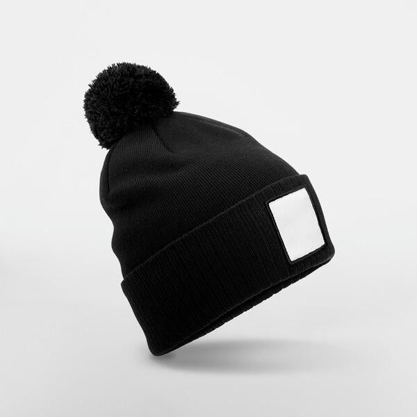 Appliqué Patch Pom Beanie - ShirtStore