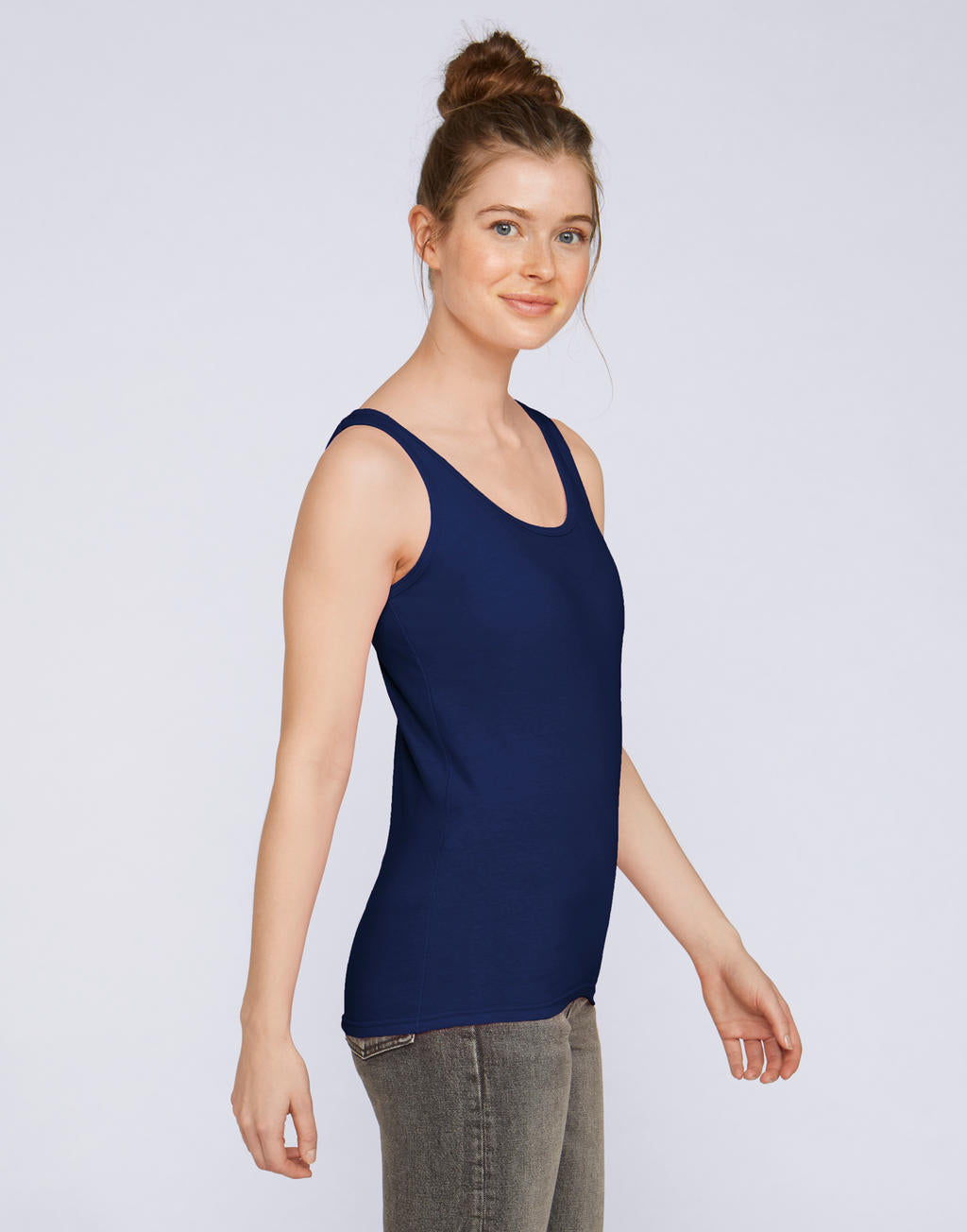  Gildan Ladies Softstyle® Tank Top in Farbe White