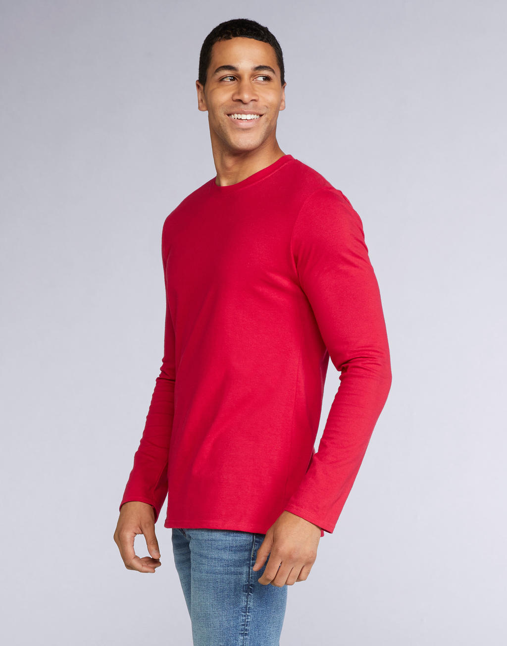  Softstyle® Long Sleeve Tee in Farbe White