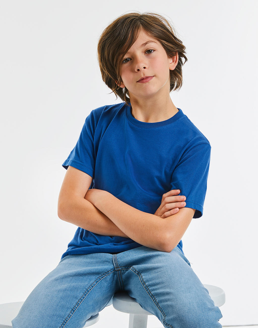  Kids' Slim T-Shirt in Farbe White