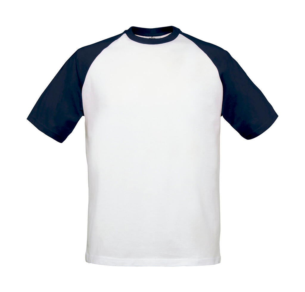  T-Shirt Base-Ball in Farbe White/Navy