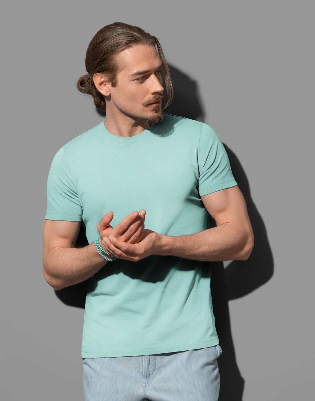 James Crew Neck Men in Farbe White
