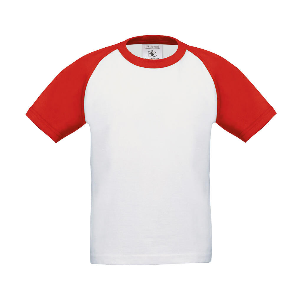  Base-Ball/kids T-Shirt  in Farbe White/Red