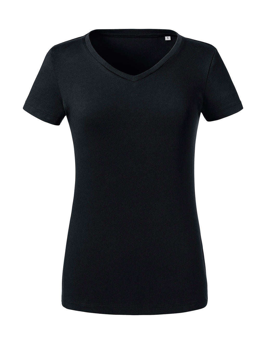  Ladies' Pure Organic V-Neck Tee in Farbe Black