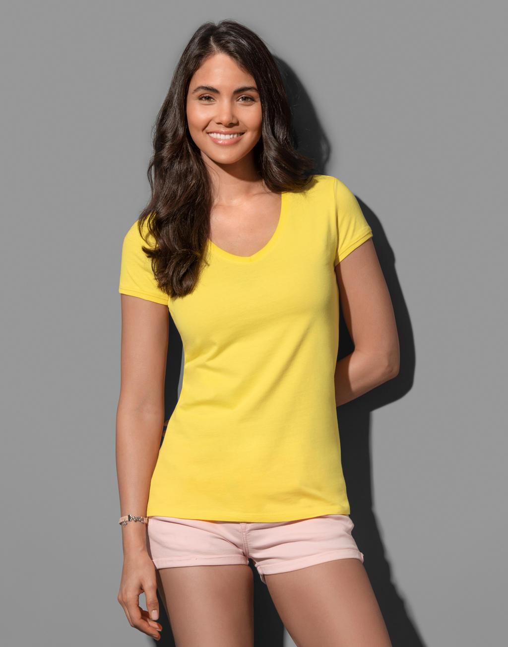  Megan V-Neck in Farbe White