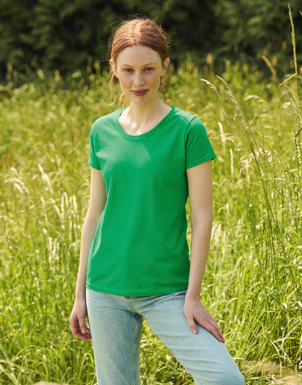  Ladies' Valueweight T in Farbe White