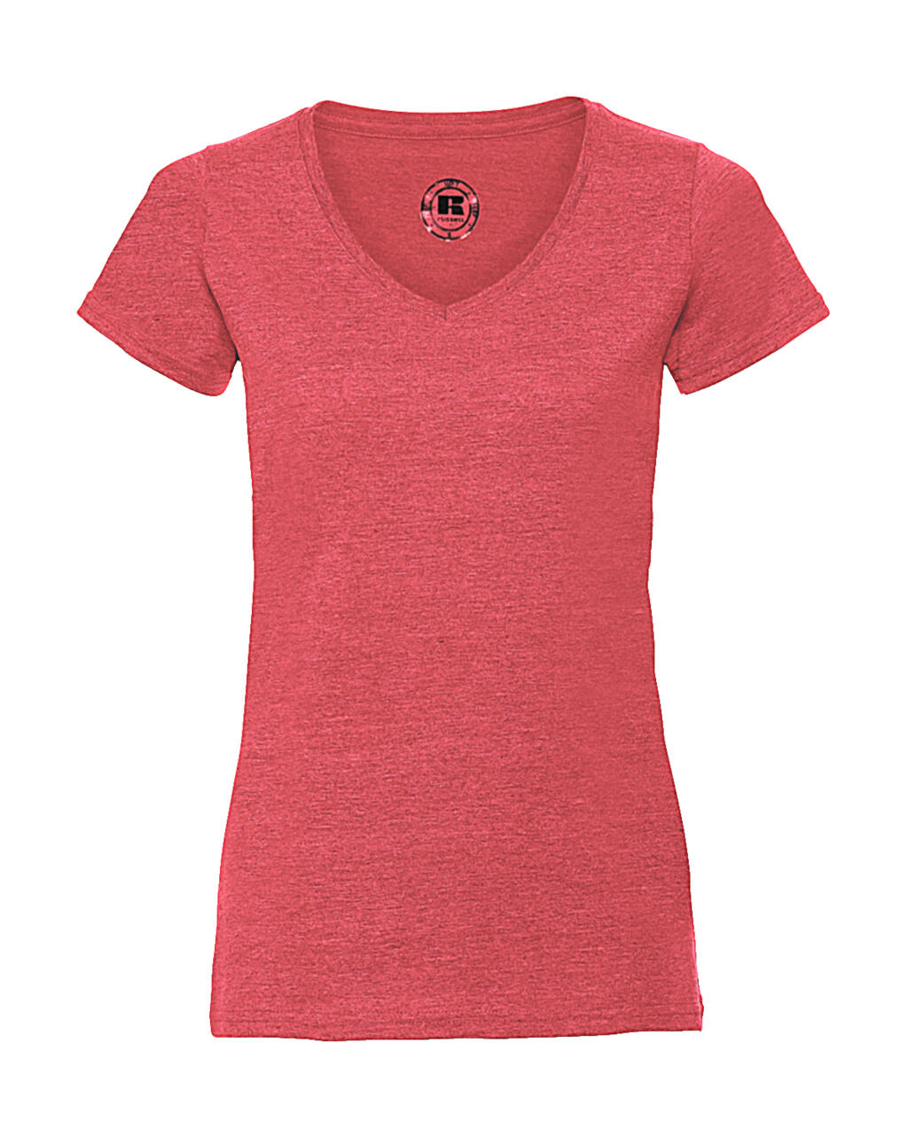  Ladies V-Neck HD T in Farbe Red Marl