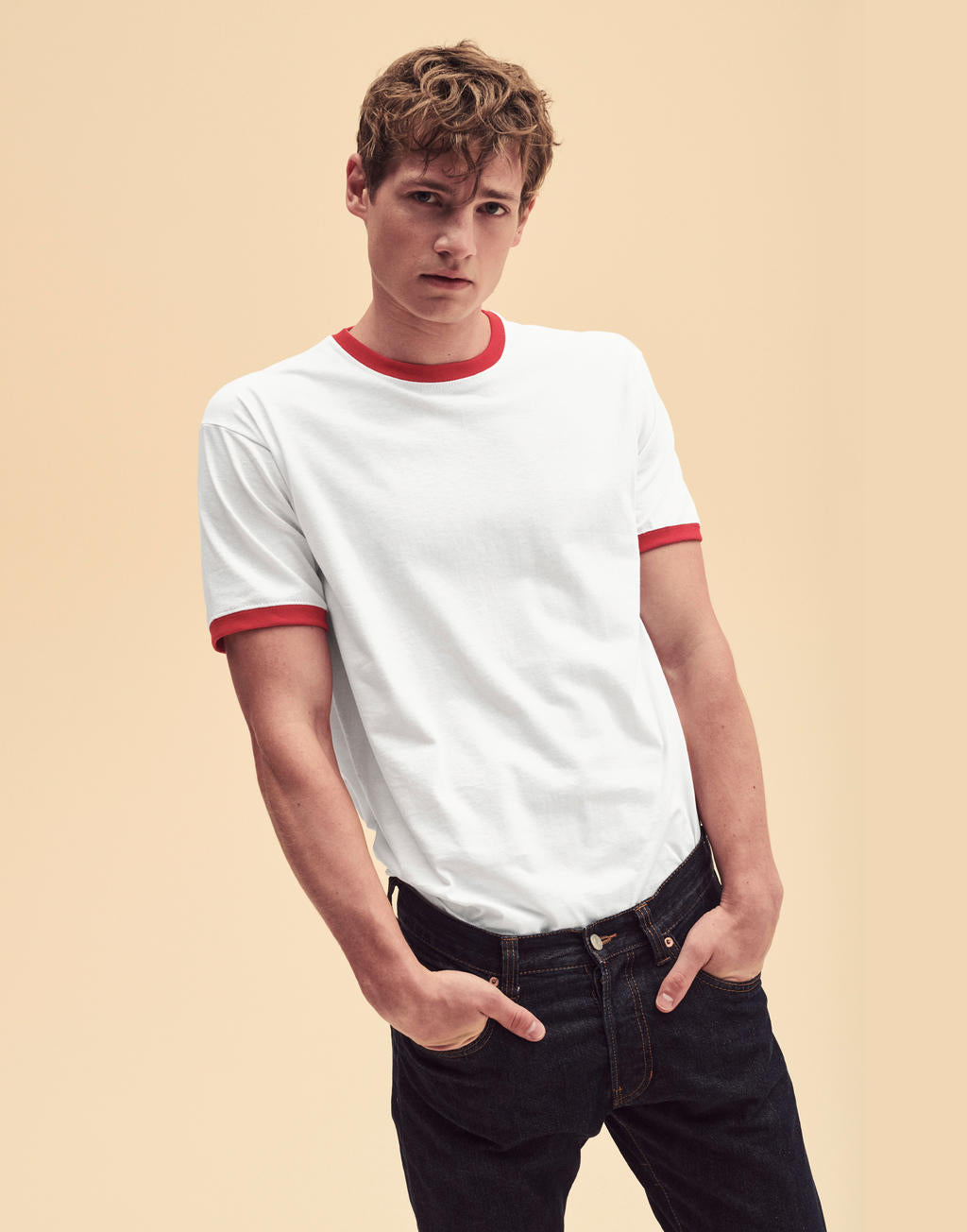  Ringer T in Farbe White/Navy