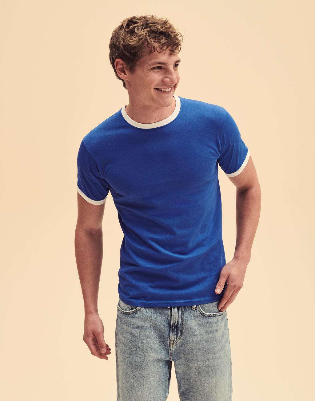 Ringer T in Farbe White/Navy