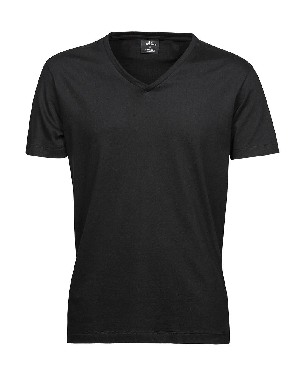  Men's Fashion V-Neck Sof Tee in Farbe Black