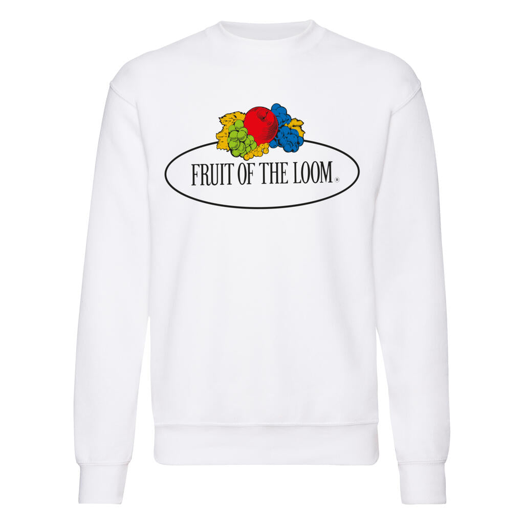 Vintage Sweat Set In Large Logo Print in Farbe White