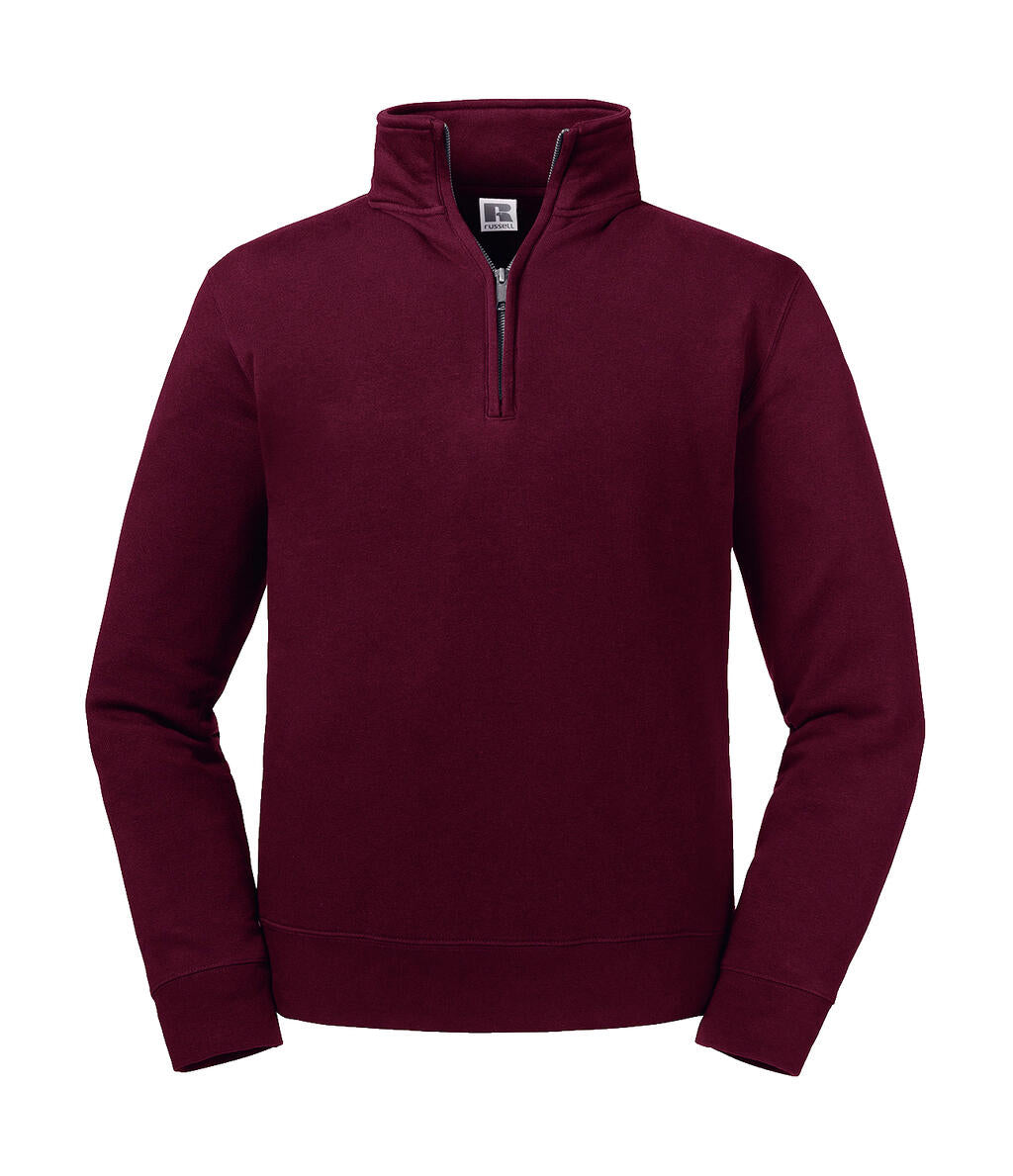  Authentic 1/4 Zip Sweat in Farbe Burgundy