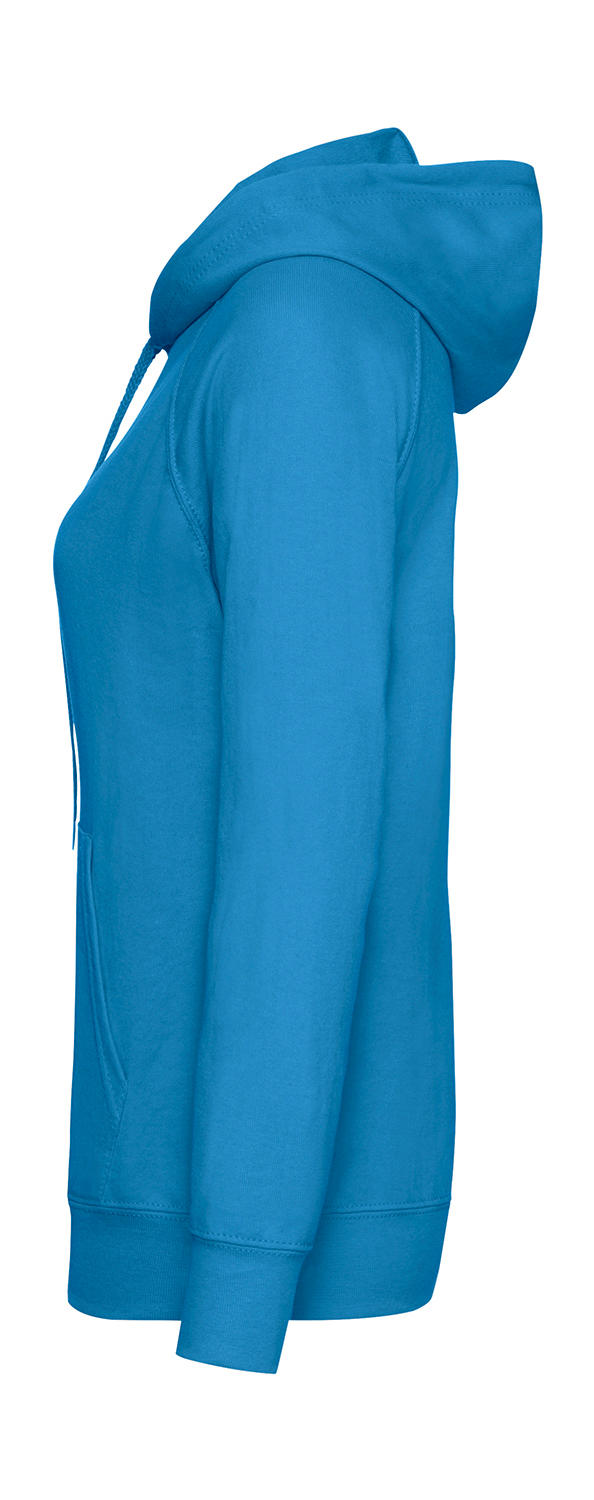  Ladies' Lightweight Hooded Sweat in Farbe White