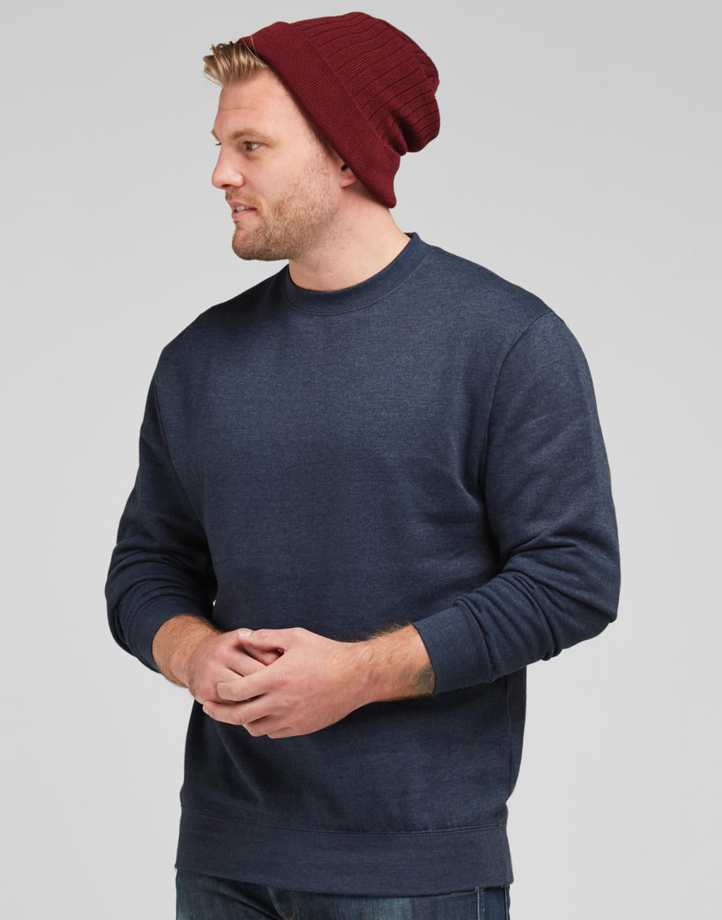  Men's Crew Sweat in Farbe White