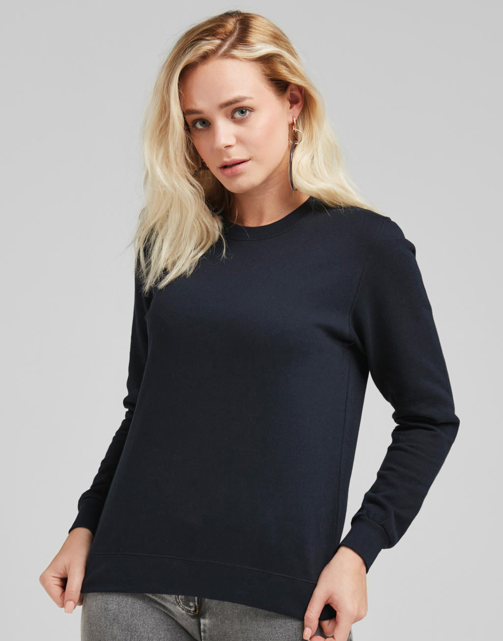  Ladies' Crew Sweat in Farbe White