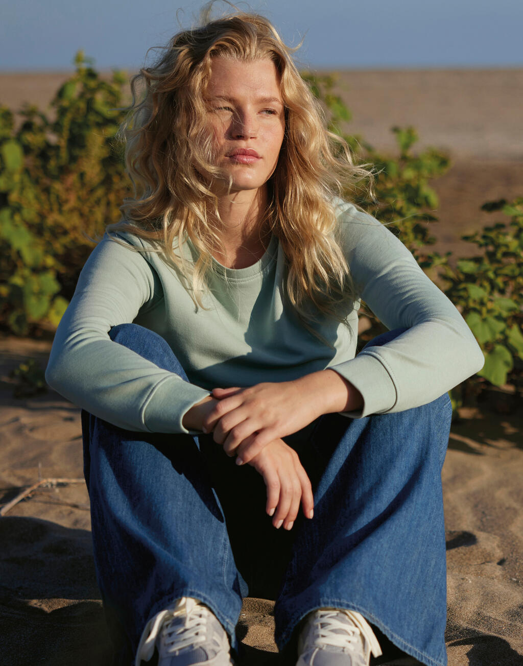 Organic Inspire Crew Neck /women in Farbe White