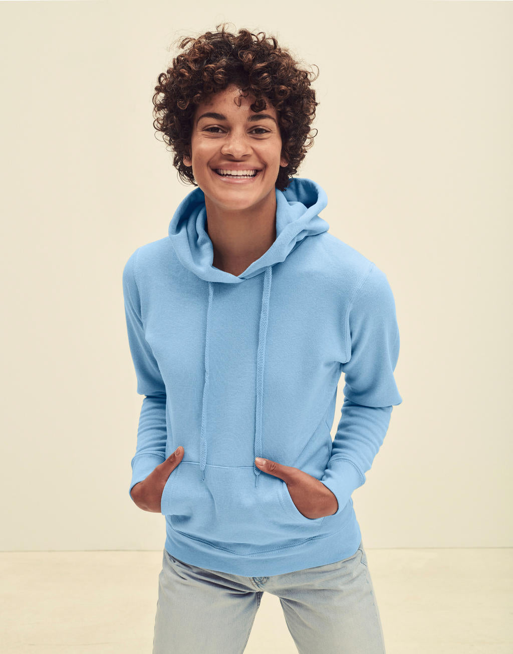  Ladies' Classic Hooded Sweat in Farbe White
