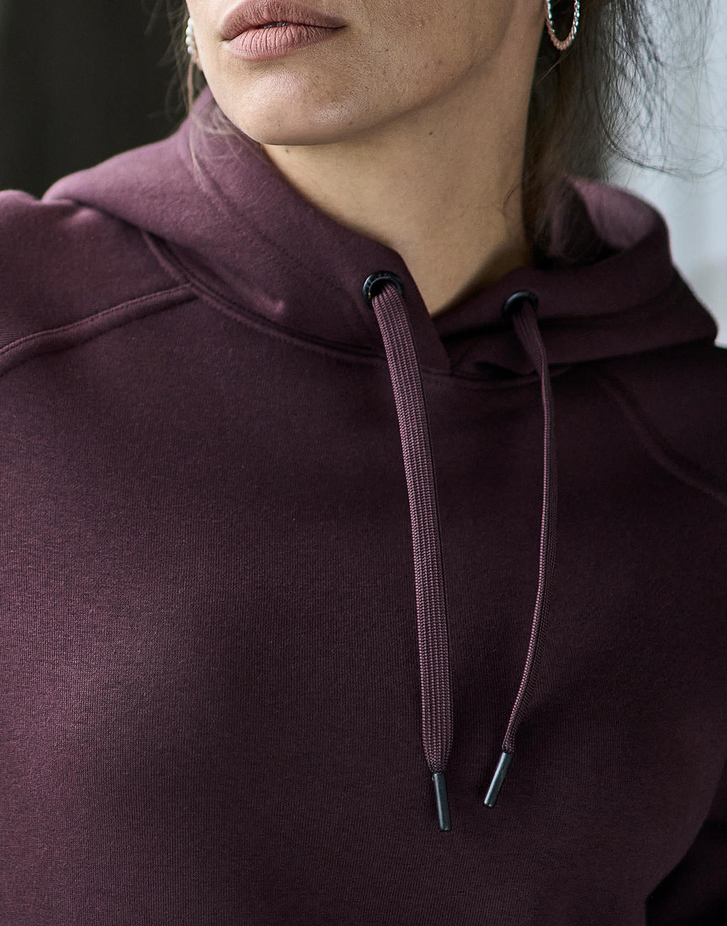  Ladies' Hooded Sweat in Farbe Black