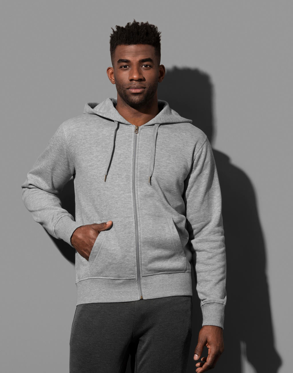  Sweat Jacket Select in Farbe Black Opal