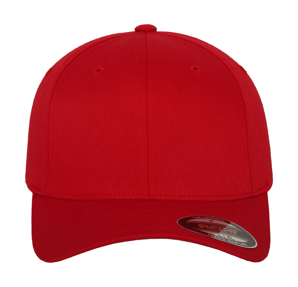  Fitted Baseball Cap in Farbe Red