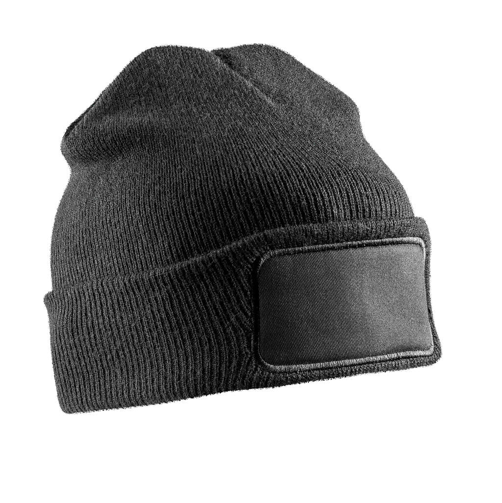  Double Knit Thinsulate™ Printers Beanie in Farbe Black