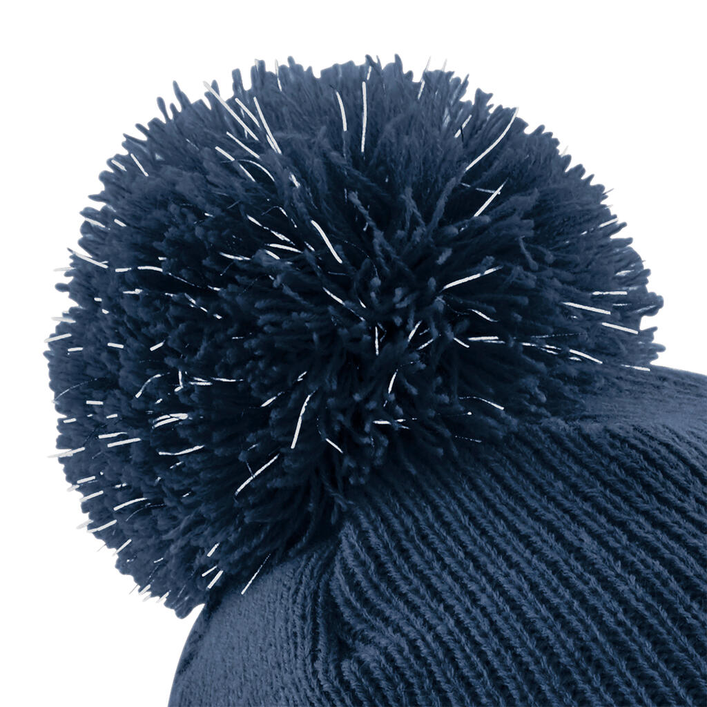 Junior Reflective Bobble Beanie in Farbe Black