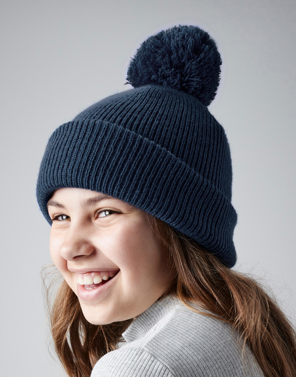  Junior Reflective Bobble Beanie in Farbe Black
