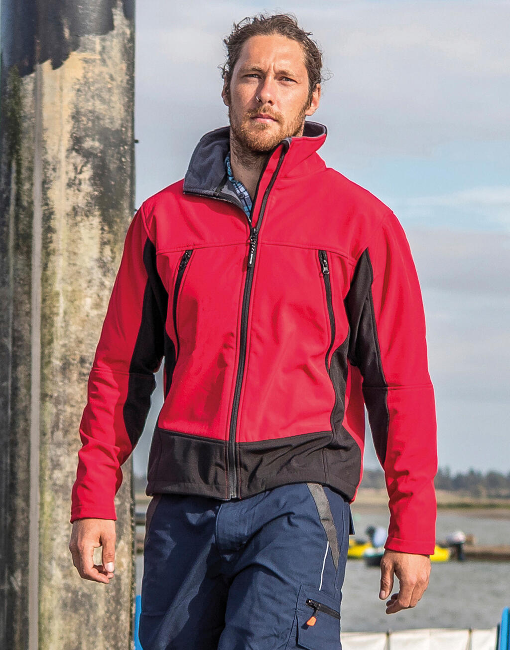  Softshell Activity Jacket in Farbe Navy/Black