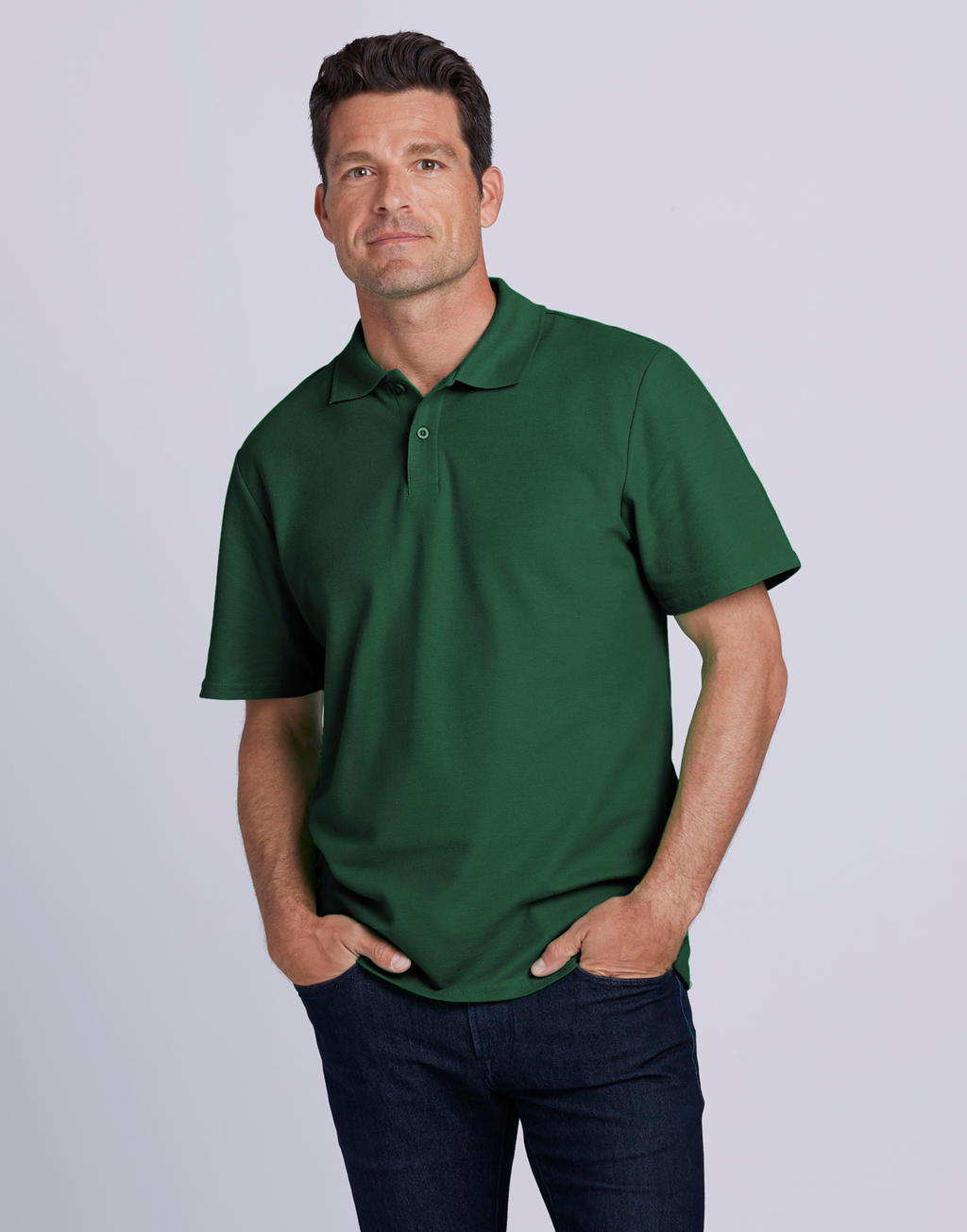  Softstyle® Adult Double Pique Polo in Farbe White