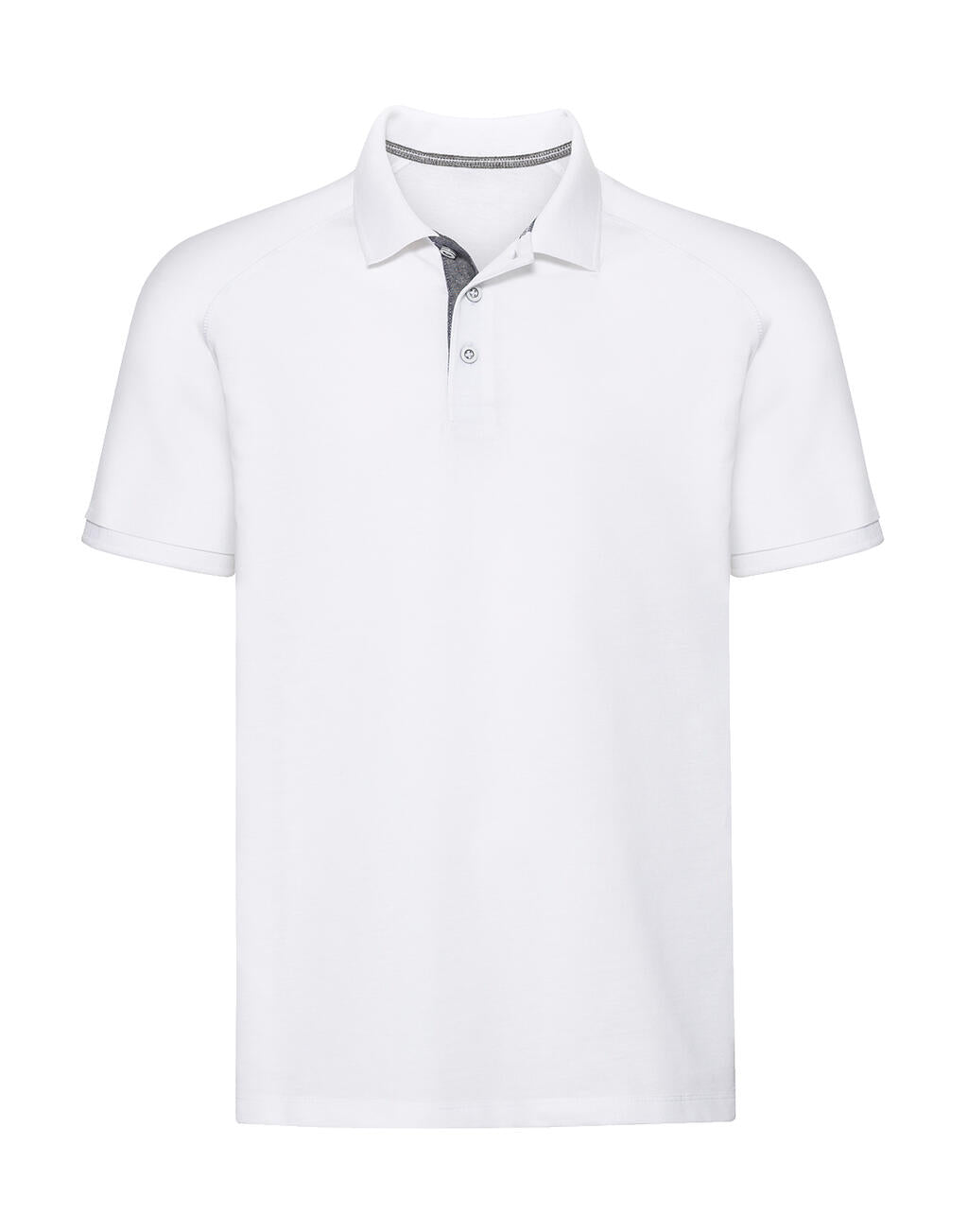  Men's HD Raglan Polo in Farbe White