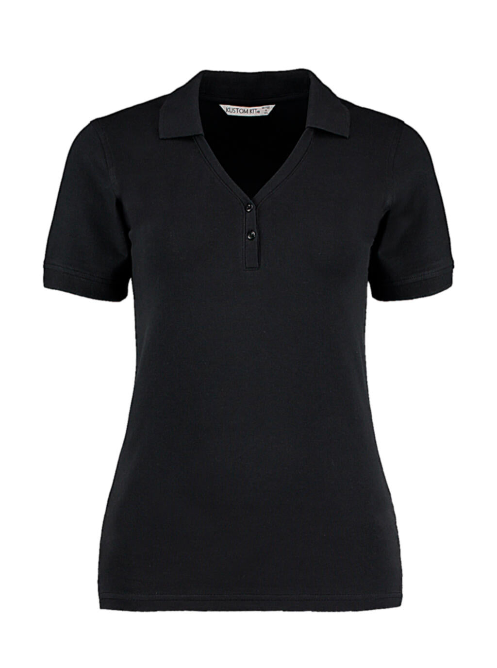 Women's Regular Fit Comfortec® V Neck Polo in Farbe Black