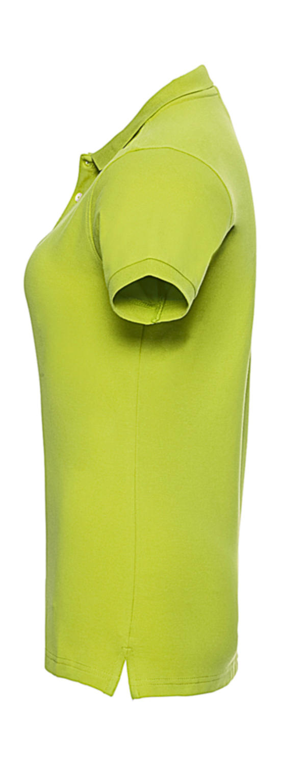  Ladies' Fitted Stretch Polo in Farbe White