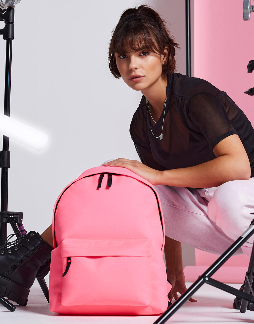  Original Fashion Backpack in Farbe White/Graphite Grey