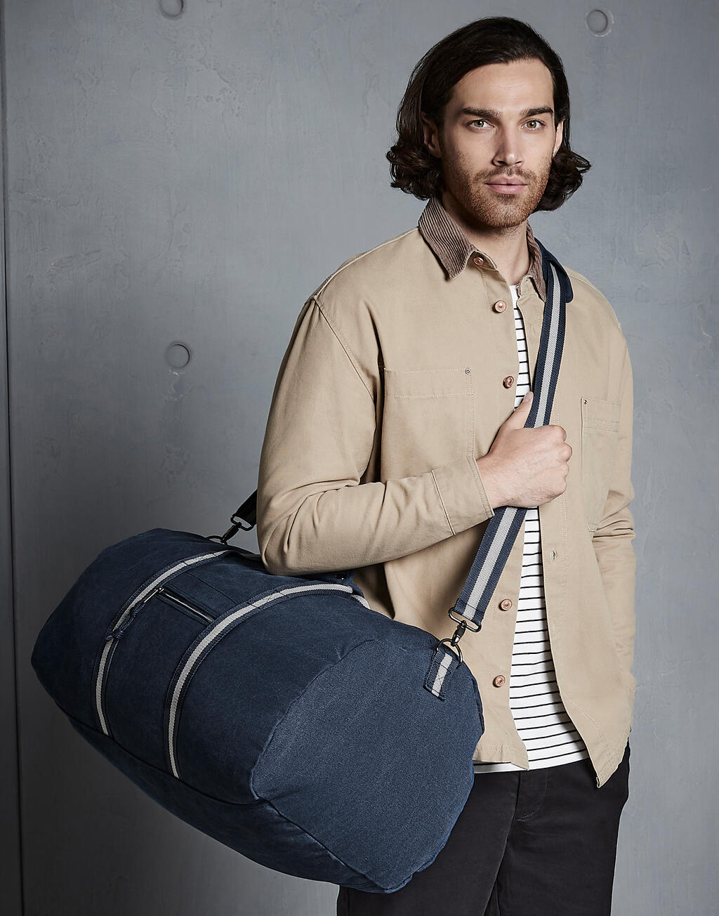  Vintage Canvas Holdall  in Farbe Vintage Black
