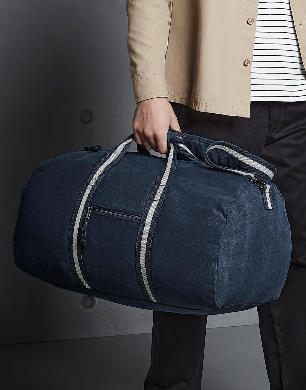  Vintage Canvas Holdall  in Farbe Vintage Black